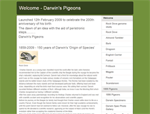 Tablet Screenshot of darwinspigeons.com
